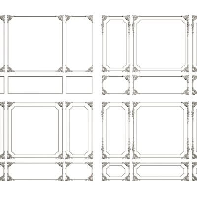 欧式背景墙 欧式护墙板 欧式雕花线条