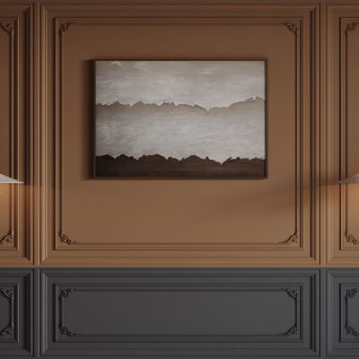 法式背景墙 法式护墙板 法式雕花线条 床头背景墙