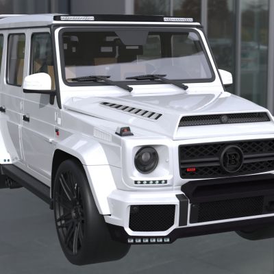 奔驰大G巴博斯G63V12发动机汽车suv越野车