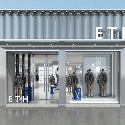 现代潮牌男装店3D模型
