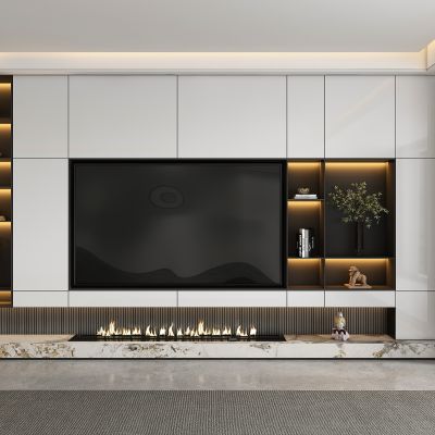 现代电视柜背景墙