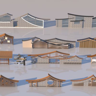 中式景墙 乡村景墙