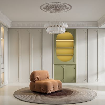 现代衣帽间 法式衣帽间 衣柜 衣服 休闲沙发 地毯 饰品