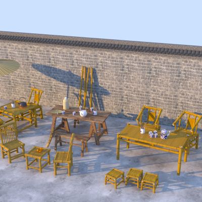 新中式竹木桌椅