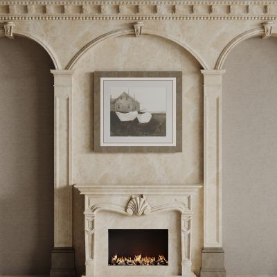 法式背景墙 雕花线条