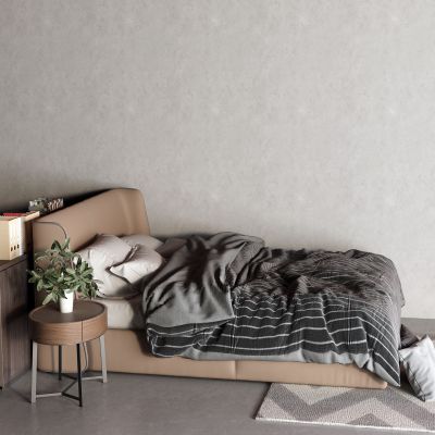 现代皮质床 单人床