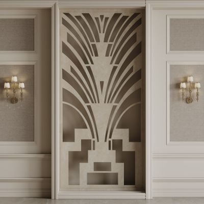 法式背景墙 雕花线条