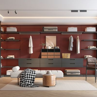 现代极简衣帽间