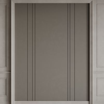 法式背景墙 雕花线条 床头背景墙