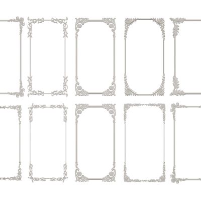 欧式雕花线条 石膏线3D模型