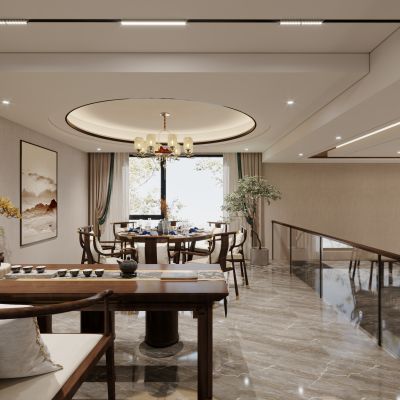 新中式复式别墅2016版