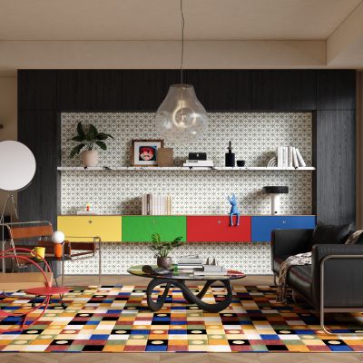 现代包豪斯客厅 多巴胺客厅