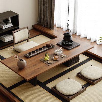 新中式榻榻茶室  茶桌椅