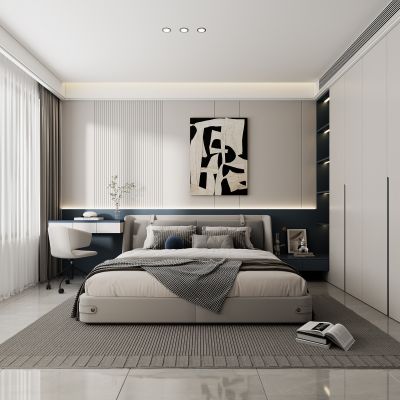 现代卧室主人房主卧