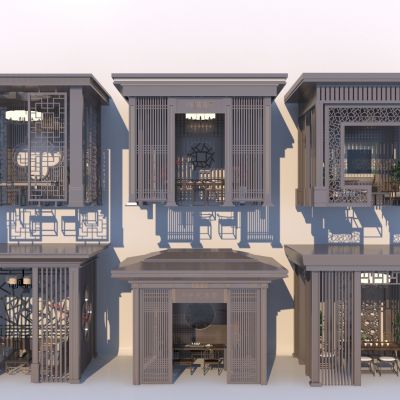 新中式亭子 景观凉亭 户外泡茶桌椅