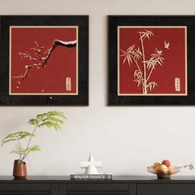 中古风装饰画挂画