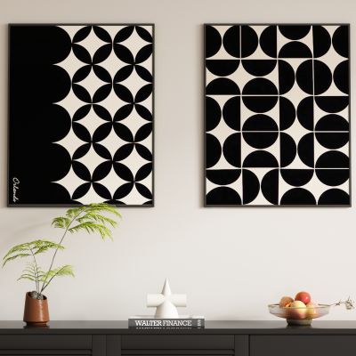 现代中古风装饰画挂画