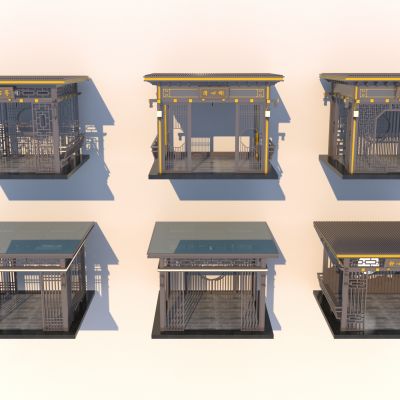 新中式铝合金凉亭 休闲亭子组合