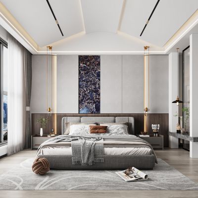 现代卧室 主卧 衣柜