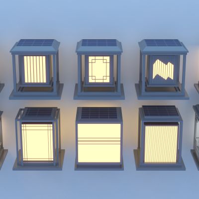 新中式景观灯 草坪灯组合