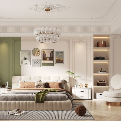 法式卧室 主卧 衣柜