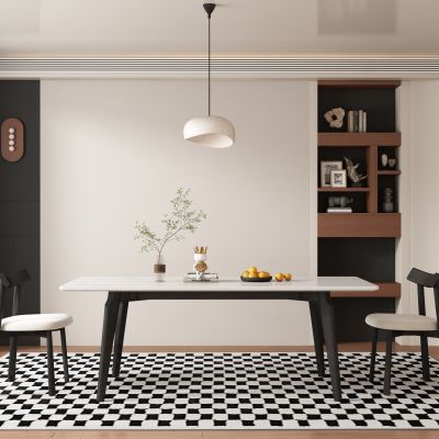 中古风侘寂餐厅 餐桌椅