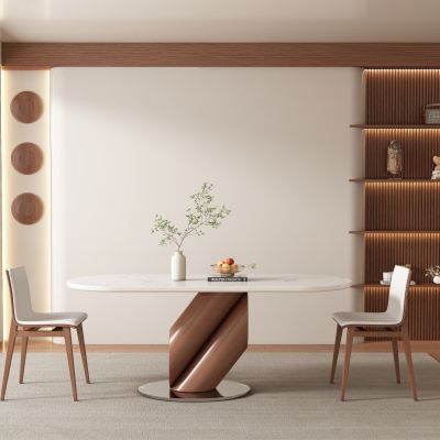 中古风侘寂餐厅 餐桌椅