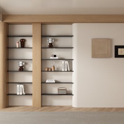 侘寂风中古客厅 餐厅 茶室背景墙