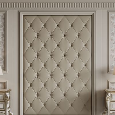 法式背景墙 雕花线条 床头背景墙