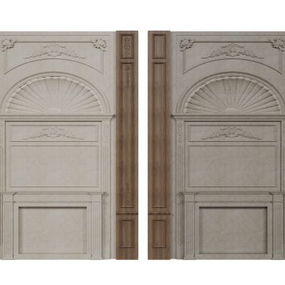 法式背景墙  雕花线条 大厅背景墙