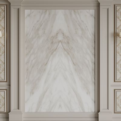 法式背景墙 雕花线条 床头背景墙