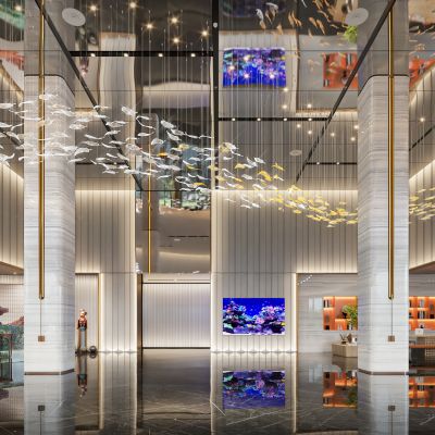 现代酒店公寓大堂