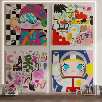 极简抽象现代装饰画儿童房挂画