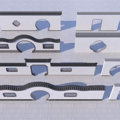 新中式围墙景墙