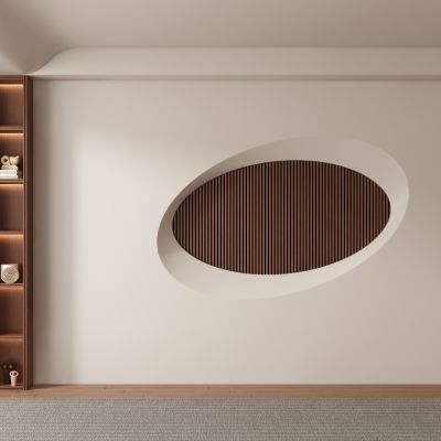 中古风侘寂风客厅 餐厅 茶室背景墙