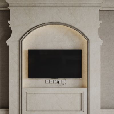 法式背景墙 护墙板 雕花线条