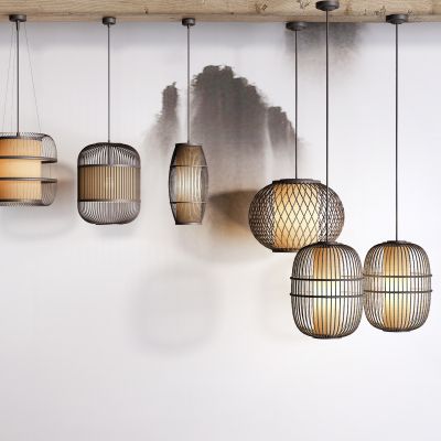 中式灯笼吊灯 金属吊灯