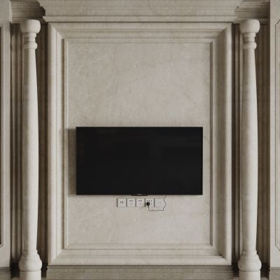 法式背景墙 护墙板 雕花线条