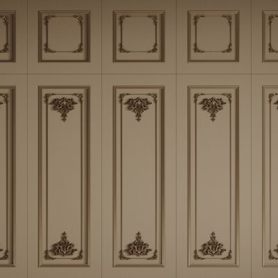 法式背景墙 雕花线条 床头背景墙