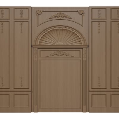 法式背景墙 护墙板 雕花线条