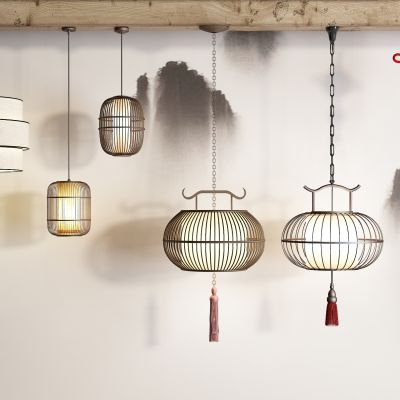 中式灯笼吊灯 金属吊灯