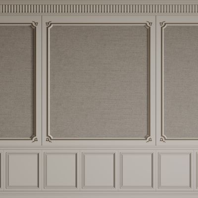 法式背景墙 护墙板 雕花线条