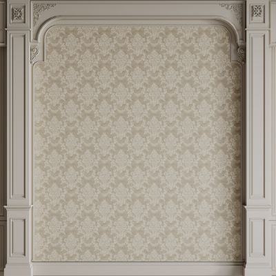 法式背景墙 雕花线条 床头背景墙