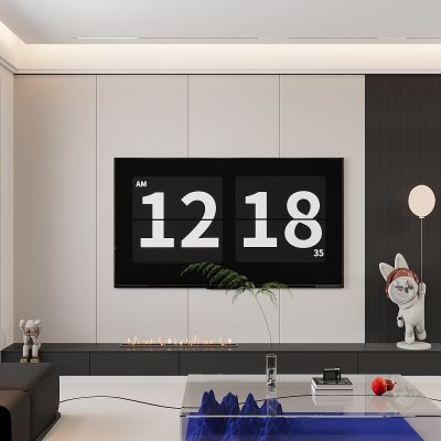 电视背景墙 木饰面背景墙