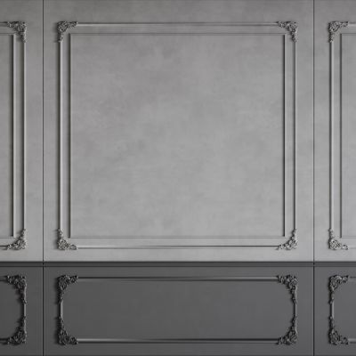 法式背景墙 护墙板 雕花线条