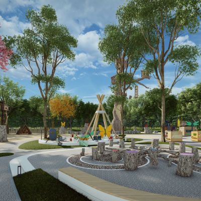 现代昆虫动物文化生态森林科普教育公园广场景观