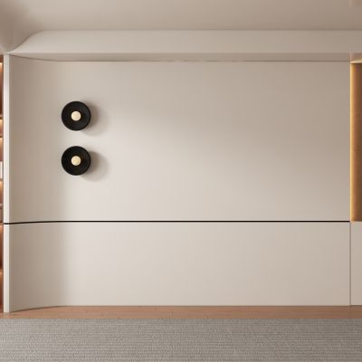 中古风侘寂风客厅 餐厅 茶室背景墙