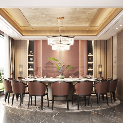 新中式酒店餐厅包间