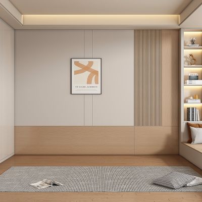 现代卧室背景墙