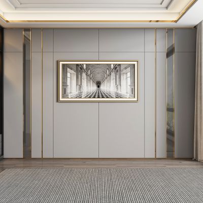 现代卧室背景墙